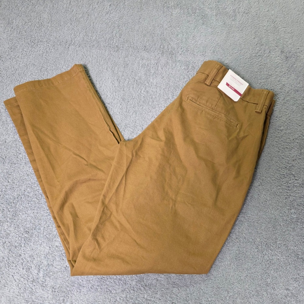 Old Navy Mens 30x30 Ultimate Straight Chino Pants Brown Stretch Cotton Twill